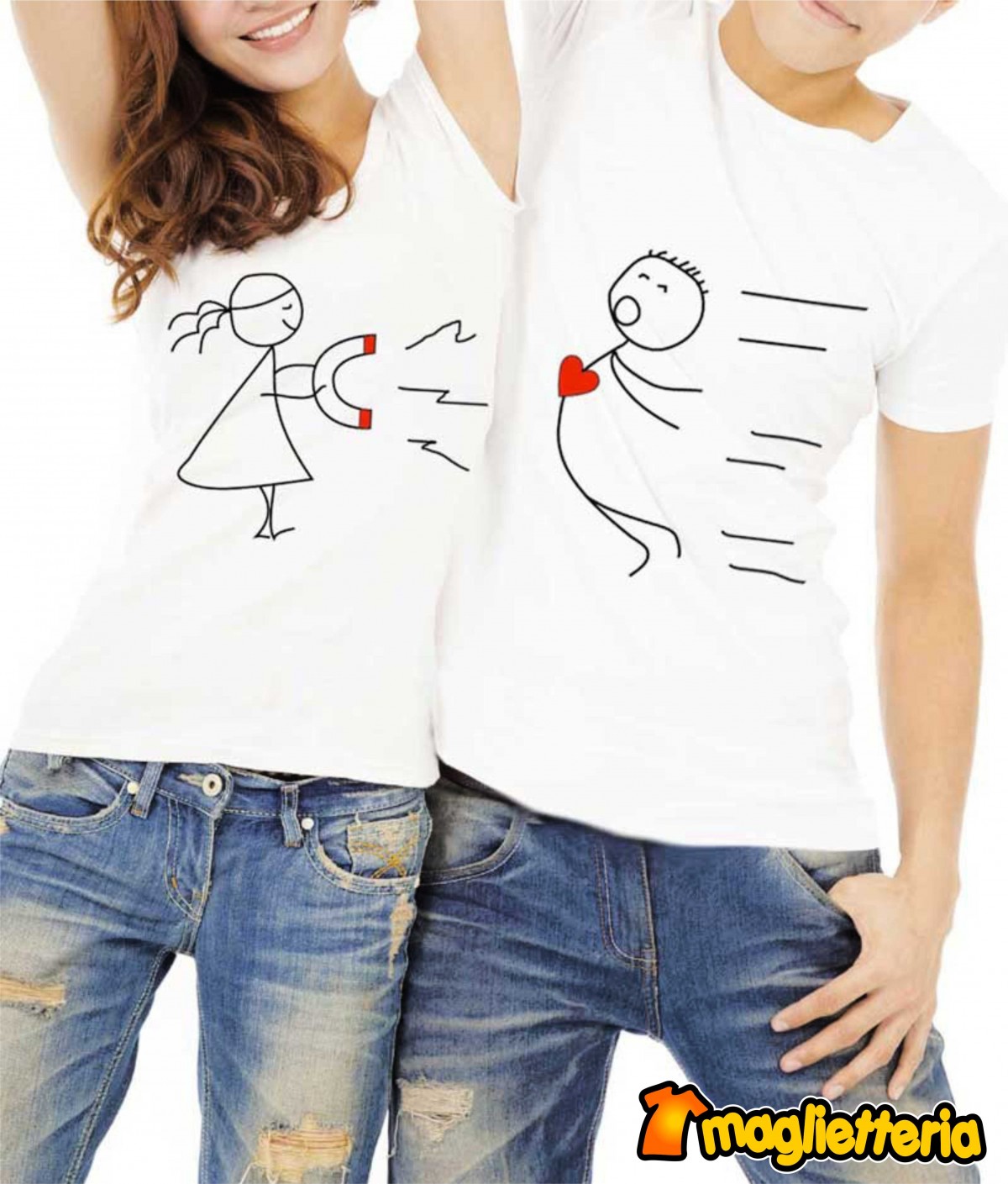 San Valentino GL64000 re e regina, Abbigliamento personalizzato. Stampa  magliette Napoli.